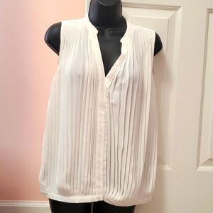 New York & Company  Accordion Sheer Top NWT